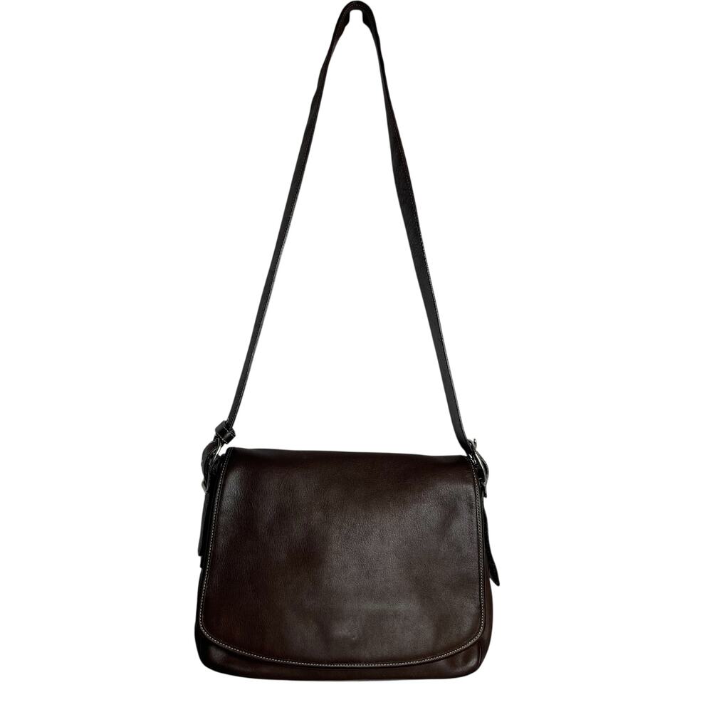 Coach Vintage Legacy Saddle Flap Crossbody Messenger Bag Brown Chocolate. - Picture 2 of 16